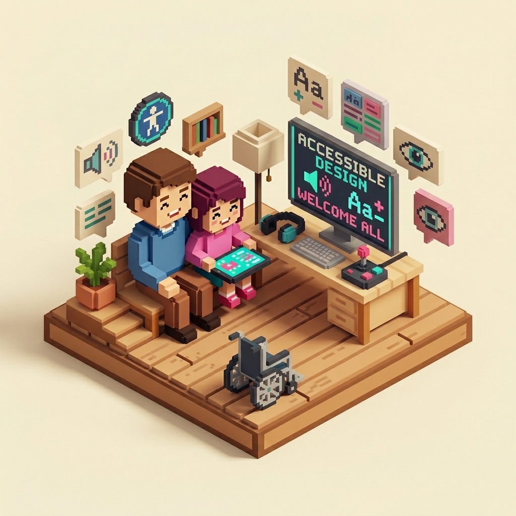 Accessibilità: text-to-speech, testi adattabili, design universale